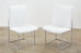 Set of Four Milo Baughman Thin Line Chrome Dining Chairs