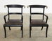 Set of Four English Regency Style Armchairs with Rams Heads