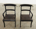 Set of Four English Regency Style Armchairs with Rams Heads