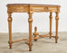 19th Century French Empire Neoclassical Marble Top Console Table