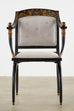 Neoclassical Empire Style Curule Leg Ebonized Armchair