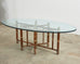 McGuire Organic Modern Oval Bamboo Rattan Dining Table
