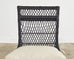 Set of Eight Bar Harbor Style Rattan Wicker Dining Chairs