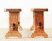 Pair of French Provincial Farmhouse Style Pine Trestle Benches