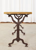 Pair of French Art Nouveau Style Triple Pedestal Bistro Tables