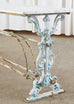 French Art Nouveau Marble Iron Patisserie Pastry Table Console
