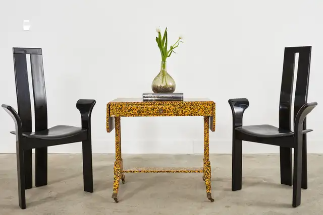 Set of Six Pietro Costantini Post Modern Lacquered Dining Chairs