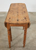 19th Century Country French Provincial Pine Drop Leaf Dining Table