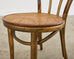 Pair or Thonet No. 18 Bentwood Cane Bistro Dining Chairs