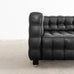 Josef Hoffman Attributed Black Leather Sofa Settee