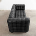 Josef Hoffman Attributed Black Leather Sofa Settee