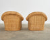 Pair of Ralph Lauren Attributed Woven Rattan Lounge Chairs