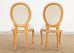 Set of Six Napoleon III Style Faux Rope Cerused Dining Chairs