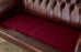 English Georgian Style Tufted Leather Chesterfield Wingback Settee