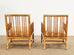 Pair of McGuire Organic Modern Rattan Pole Lounge Chairs