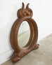 English Regency Style Giltwood Carved Dolphin Serpentine Mirror