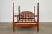 American Classical Bobbin Turned Fruitwood Spindle Bed