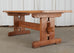 Arts & Crafts Style French Oak Farmhouse Trestle Dining Table