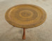 Moorish Brass Tray Table with Folding Hardwood Base