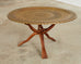 Moorish Brass Tray Table with Folding Hardwood Base