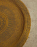 Moorish Brass Tray Table with Folding Hardwood Base