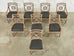 Set of Eight McGuire Target Design Leather Dining Chairs