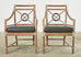 Set of Eight McGuire Target Design Leather Dining Chairs