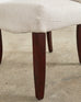 Set of Eight Tufted Dining Chairs With Scrolled Backs