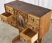 Spanish Baroque Bargueno Style Gilt Cabinet Chest on Stand