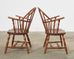 Set of Four Country English Oak Hoop Back Windsor Armchairs