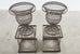 Pair of French Iron Garden Planter Jardinaire Urns on Stands
