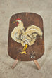 Folk Art Painted Chicken Drinks Table by Ira Yeager