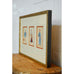 Asian Triptych Mounted Figural Drawing