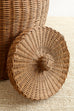Monumental French Woven Willow Lidded Basket