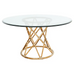 McGuire Organic Modern Rattan Pedestal Dining Table