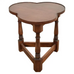 Country English Style Oak Clover Shaped Cricket Table