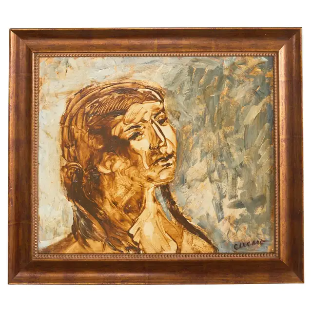 Pascal Cucaro, 1915-2003 Midcentury Portrait of a Woman