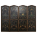 Italian Neoclassical Style Painted Four Panel Folding Screen