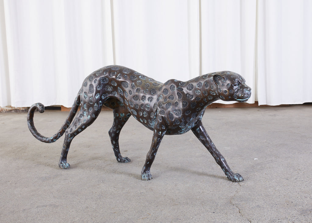 Buy Sculpture Cheetah, standing, bronze
