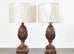 Pair of Neoclassical Style Carved Alabaster Acorn Table Lamps