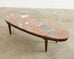 Mid-Century Modern Dutch Marble Top Surfboard Cocktail Table